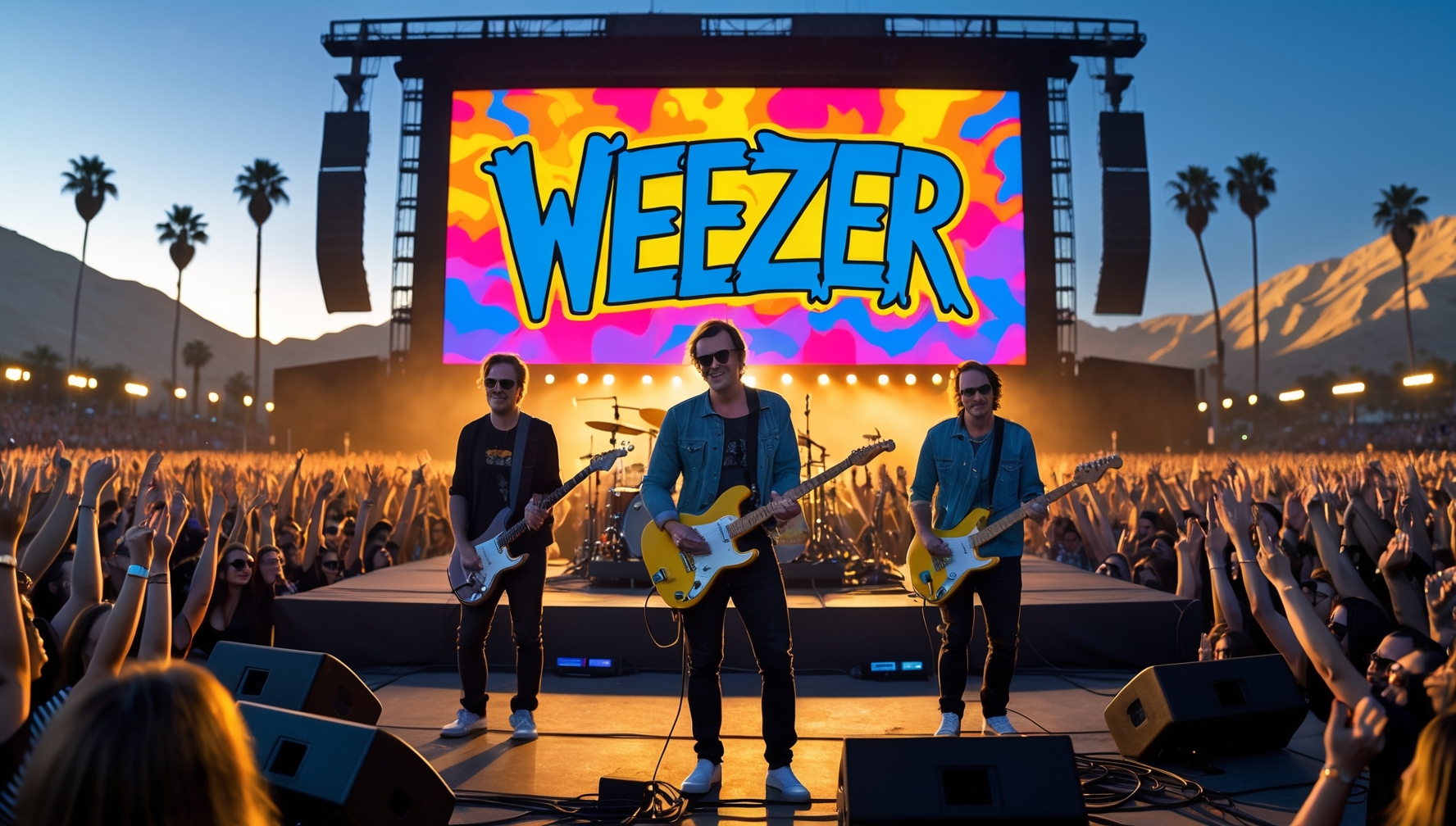 Weezer performs at Coachella following incident with police